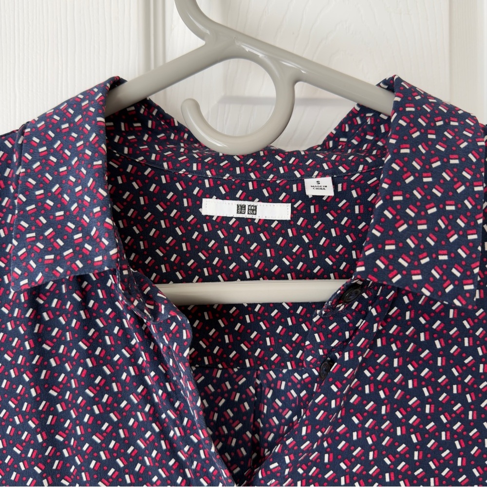 UNIQLO Long Sleeve Wrap Dress | UNIQLO Dress | Shirt Dress | Silk Dress | Small - Picture 5 of 10